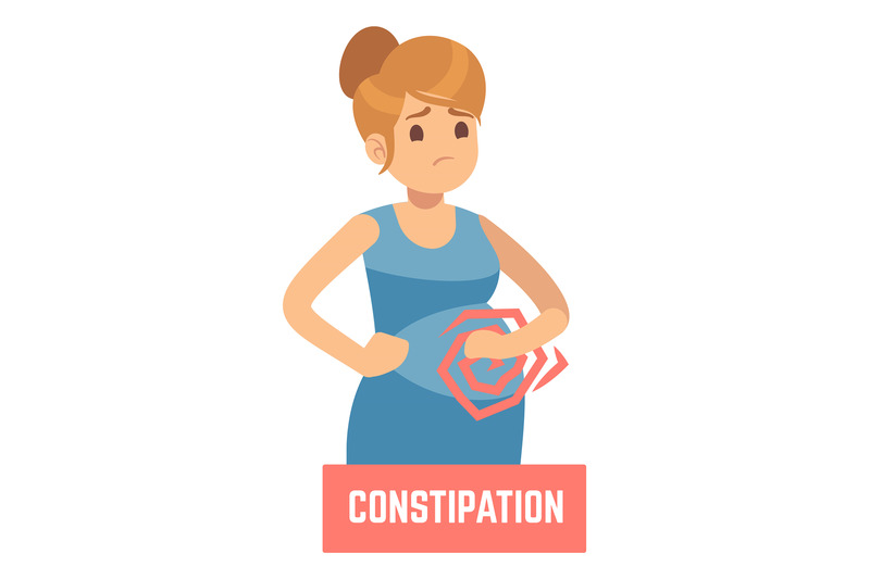 constipation-banner-woman-with-stomach-ache-pregnancy-symptom