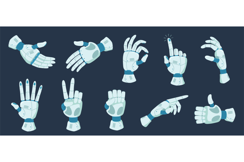 robot-hands-gestures-robotic-arm-gesture-to-point-hold-and-handshake