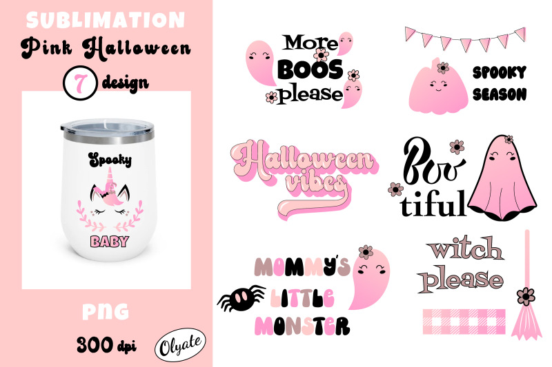 pink-halloween-clipart-bundle-pink-halloween-sublimation