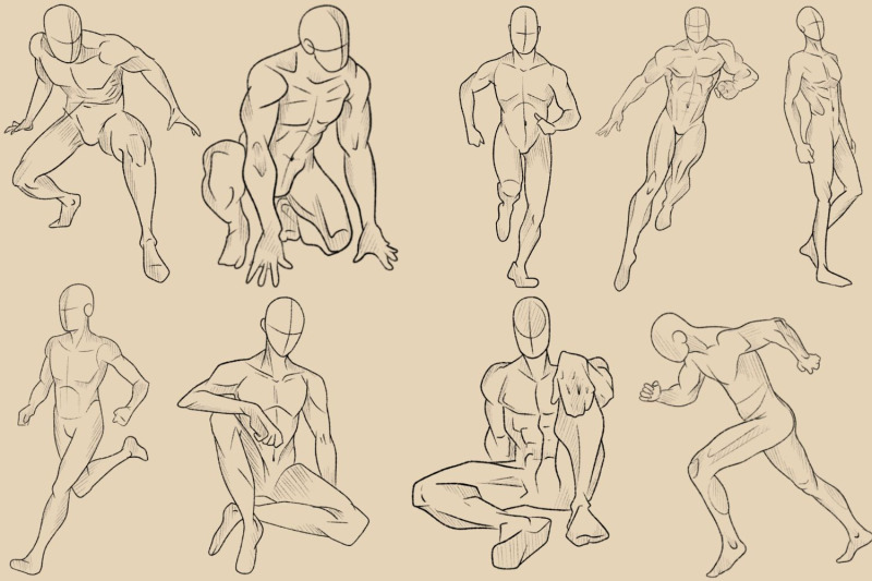 male-pose-procreate-brushes