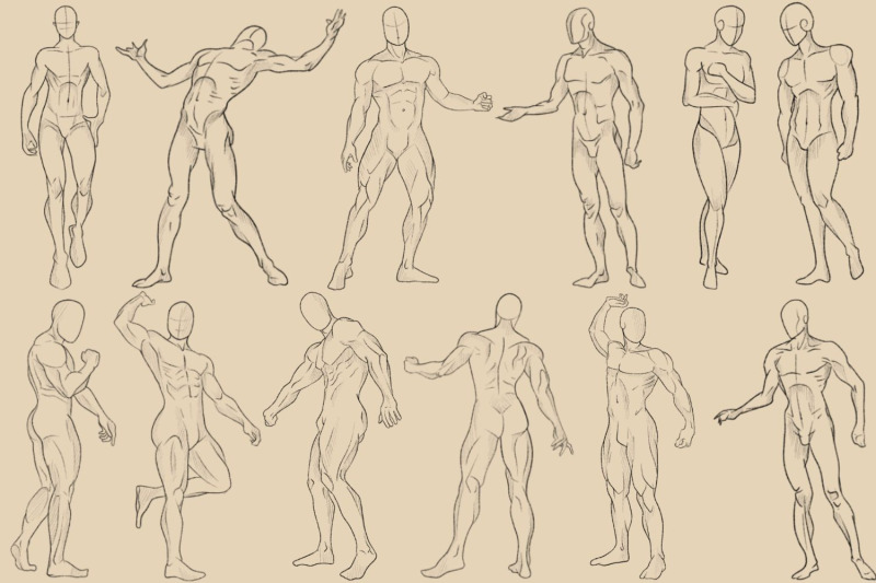 male-pose-procreate-brushes