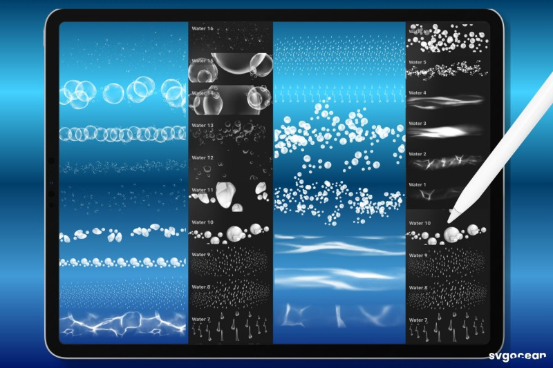 water-procreate-brushes