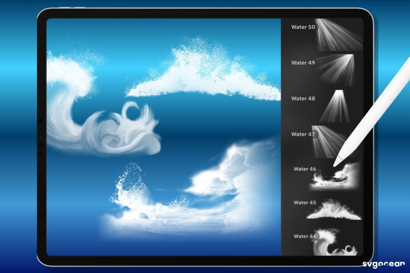 water-procreate-brushes