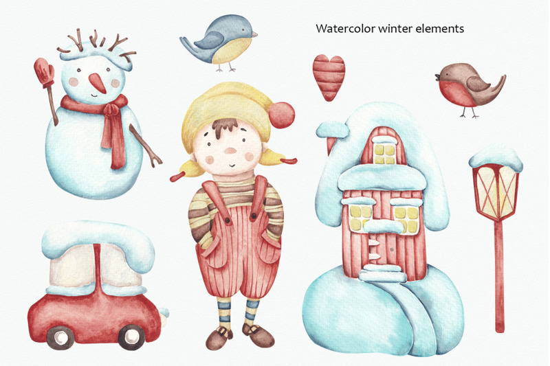 watercolor-set-quot-winter-story-quot