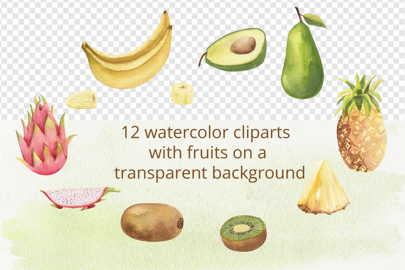 tropical-fruits-watercolor-cliparts
