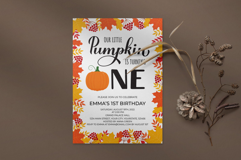 pumpkin-first-birthday-invitation-editable-template