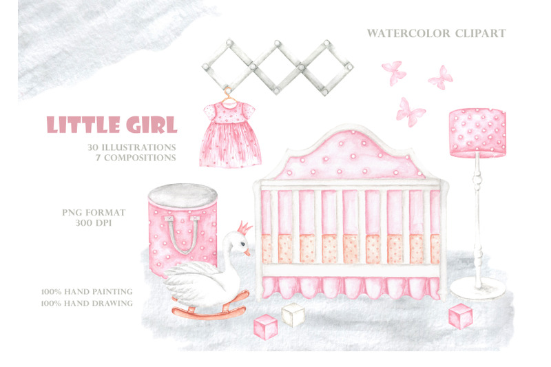 little-girl-watercolor-clipart-newborn-girl-baby-clothes-dress
