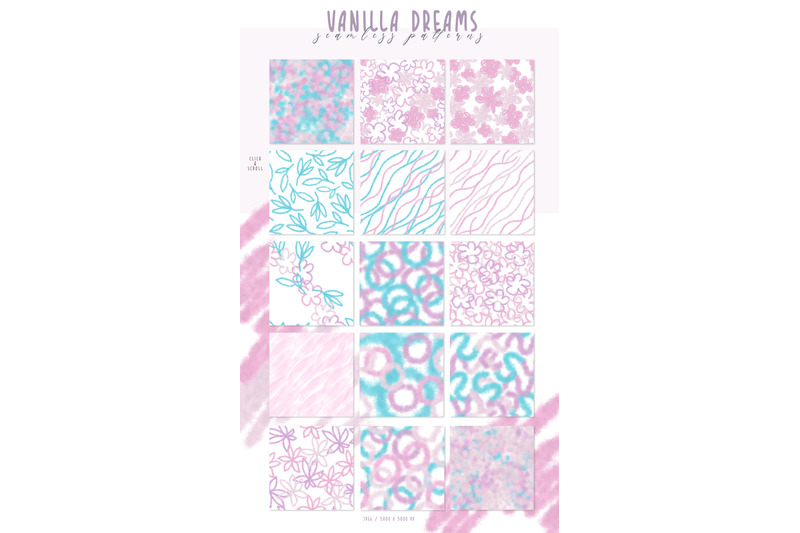 abstract-pink-and-blue-seamless-patterns-and-shapes