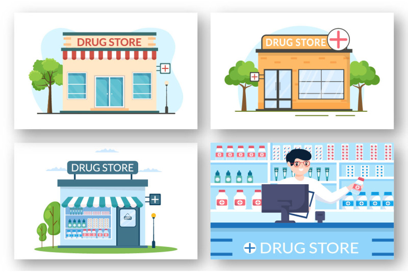 11-drug-store-illustration