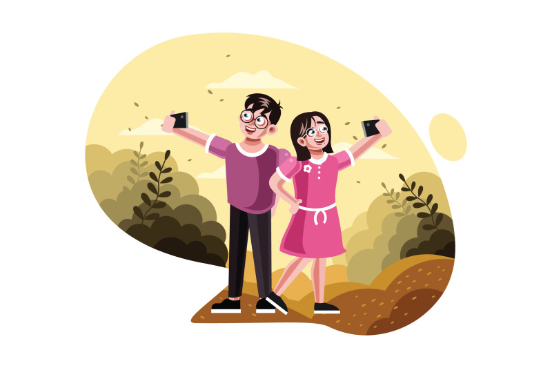 brother-and-sister-taking-selfie-picture