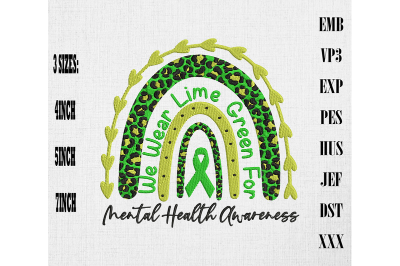 we-wear-lime-green-rainbow-mental-health-embroidery