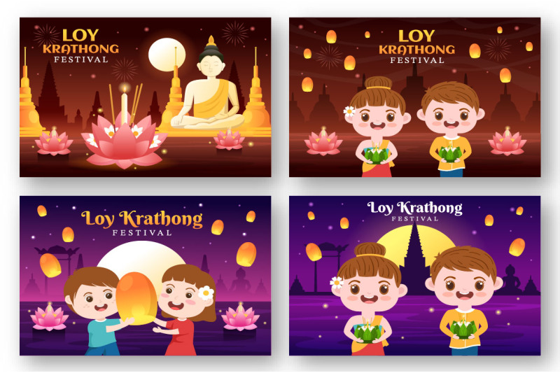 14-loy-krathong-festival-illustration