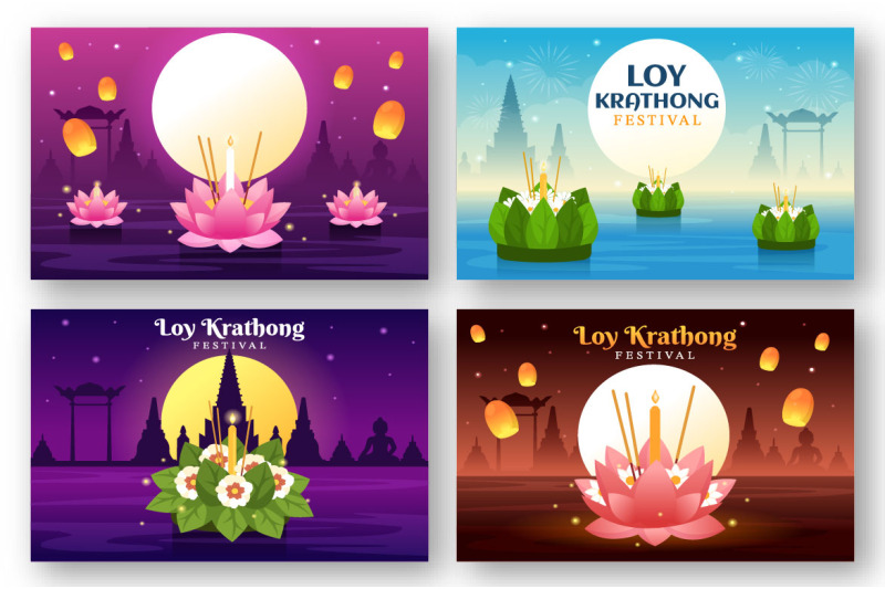 14-loy-krathong-festival-illustration