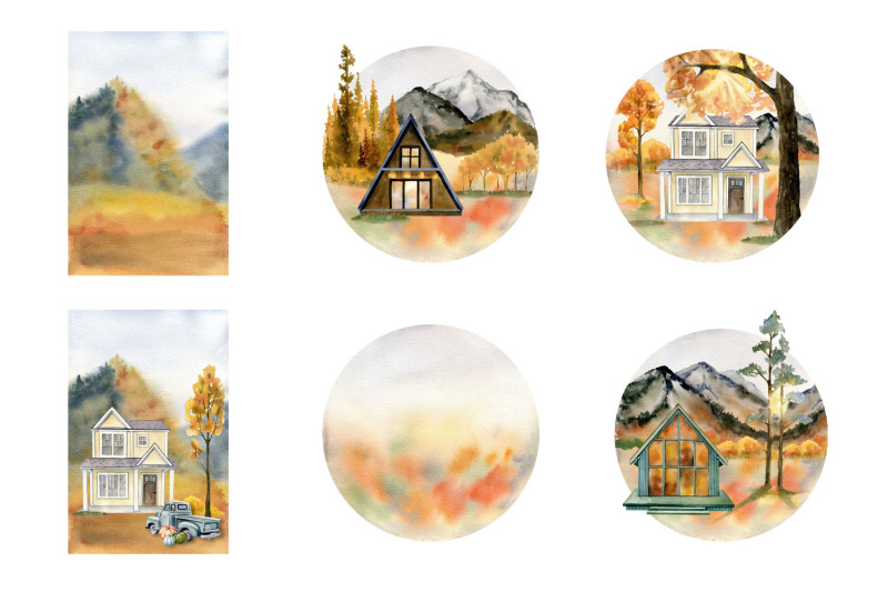 autumn-forest-landscape-watercolor-clipart
