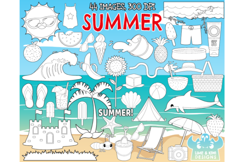 summer-digital-stamps-lime-and-kiwi-designs