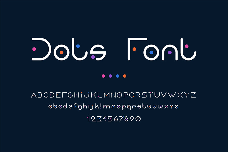 dots-font-alphabet-with-uppercase-or-lowercase-letters-for-poster-hea