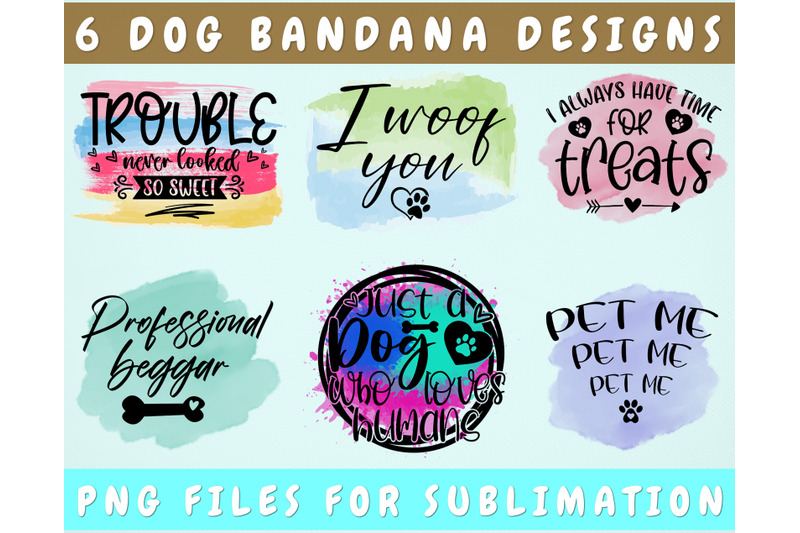 dog-bandana-sublimation-designs-bundle-6-dog-bandana-png-files