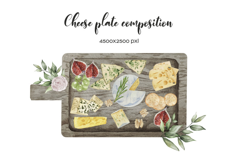 watercolor-cheese-board-logo-premade-cheese-plate-logo