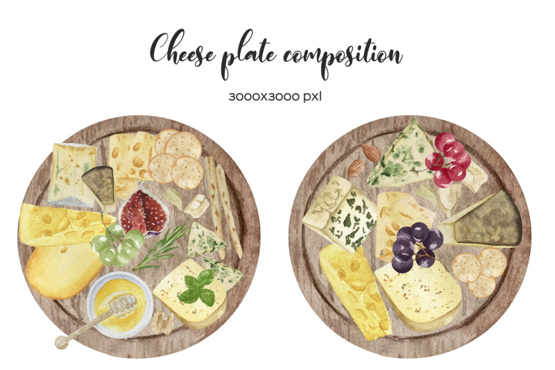 watercolor-cheese-board-logo-premade-cheese-plate-logo