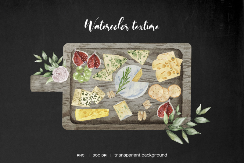 watercolor-cheese-board-logo-premade-cheese-plate-logo