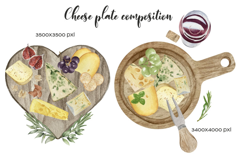 watercolor-cheese-board-logo-premade-cheese-plate-logo