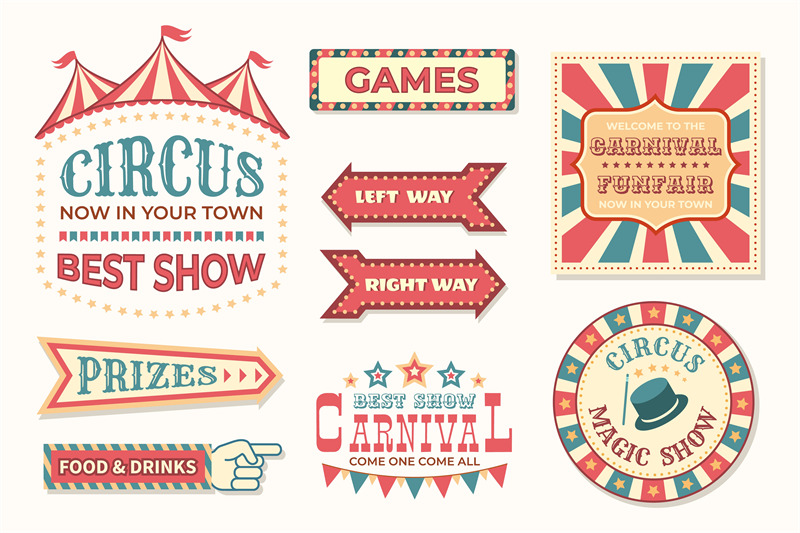 circus-vintage-banner-carnival-retro-signs-collection-of-stylized-po