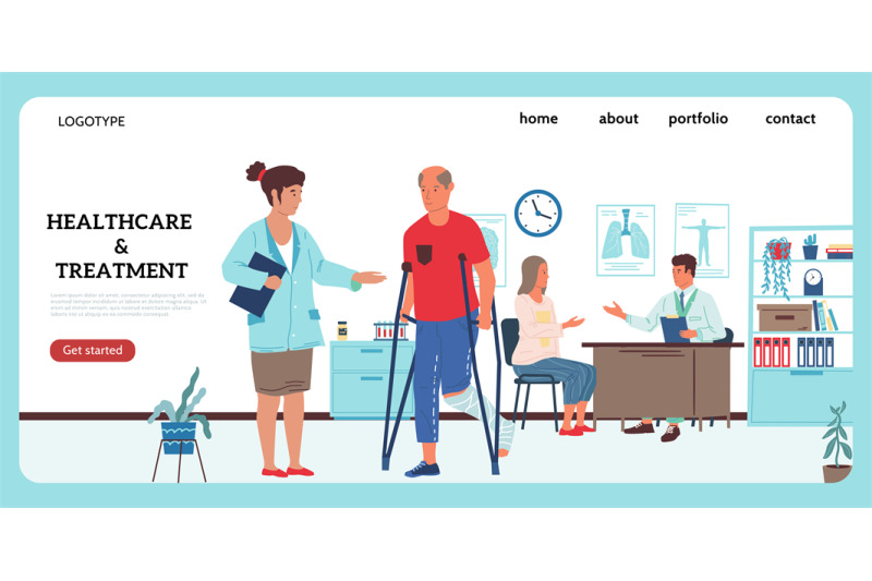 doctor-in-hospital-landing-page-health-care-and-treatment-website-ui