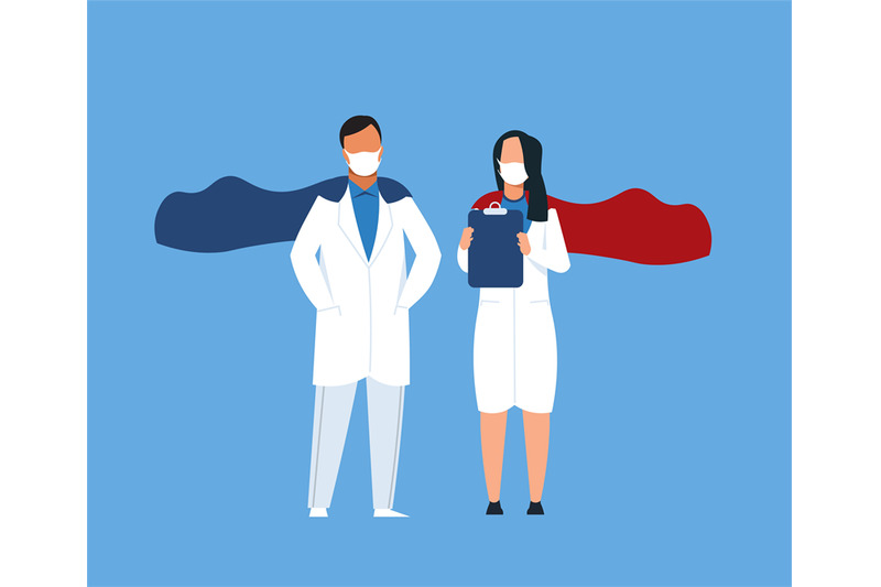 superhero-doctors-medical-workers-wearing-capes-with-uniform-and-prot