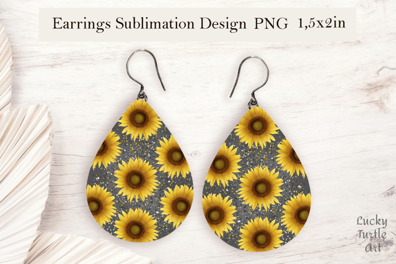 sunflower-teardrop-sublimation-earrings-design