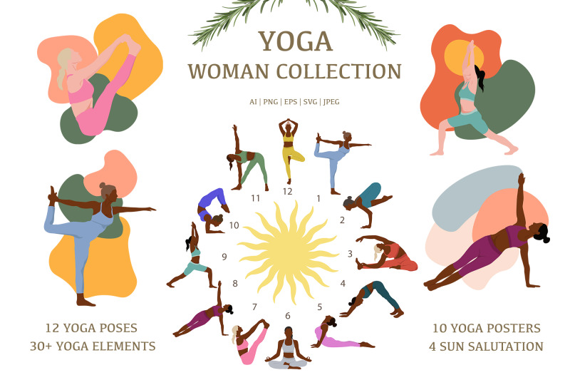 yoga-woman-collection-clipart