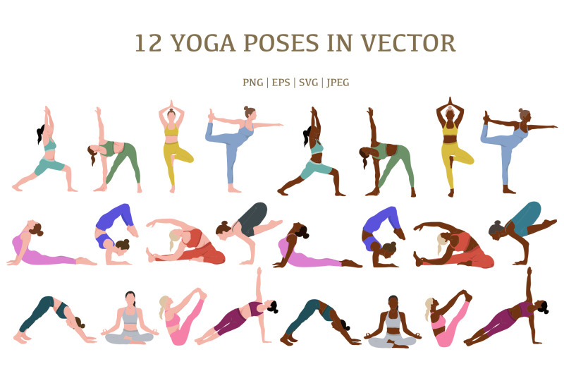 yoga-woman-collection-clipart