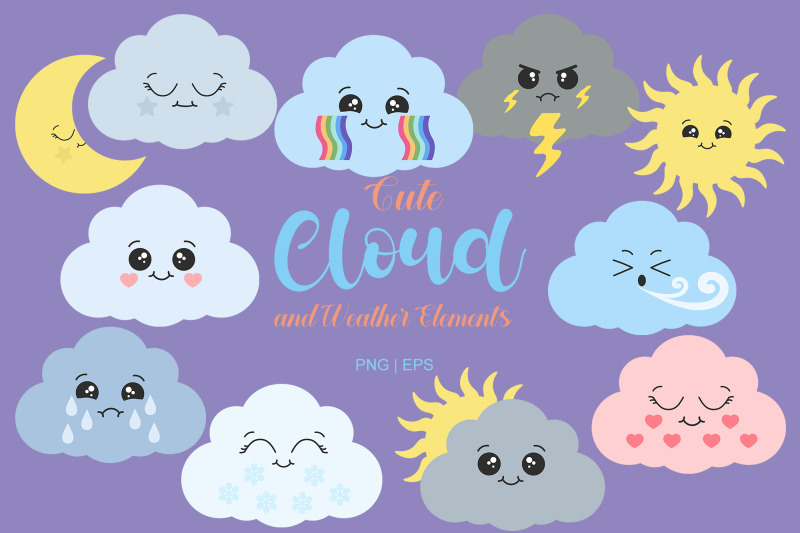 cute-cloud-and-weather-elements-graphic