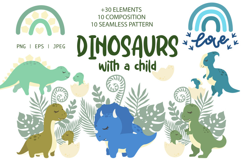 dinosaurs-with-a-child-clipart
