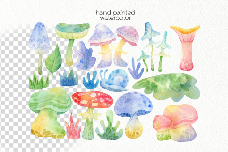 watercolor-mushrooms-clipart-png-files