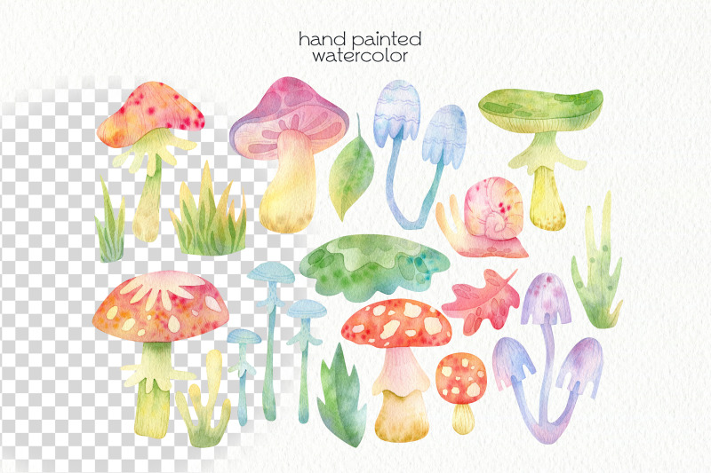 watercolor-mushrooms-clipart-png-files