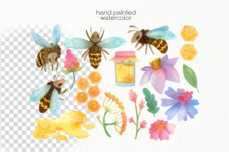 watercolor-honeybee-clipart-png-files