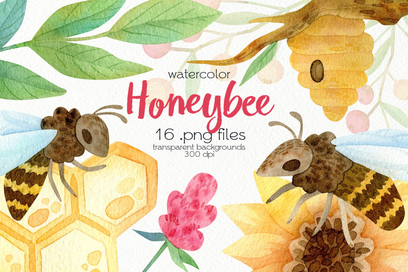 watercolor-honeybee-clipart-png-files