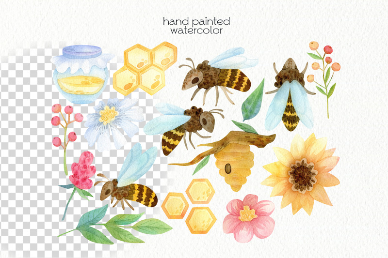 watercolor-honeybee-clipart-png-files