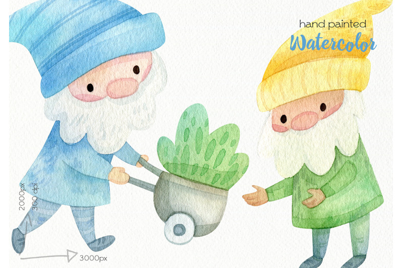 watercolor-garden-gnomes-clipart-png-files