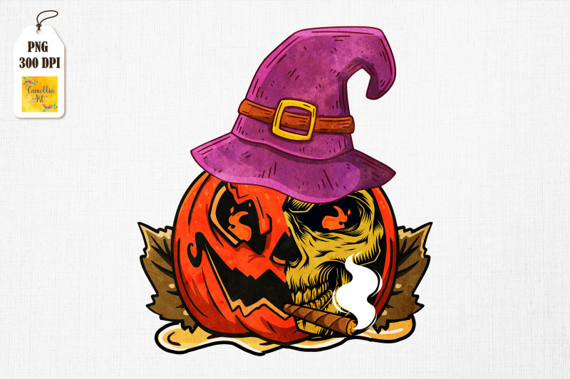 halloween-pumpkin-and-skull