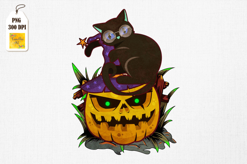 black-cute-cat-pumpkin-jack-o-lantern