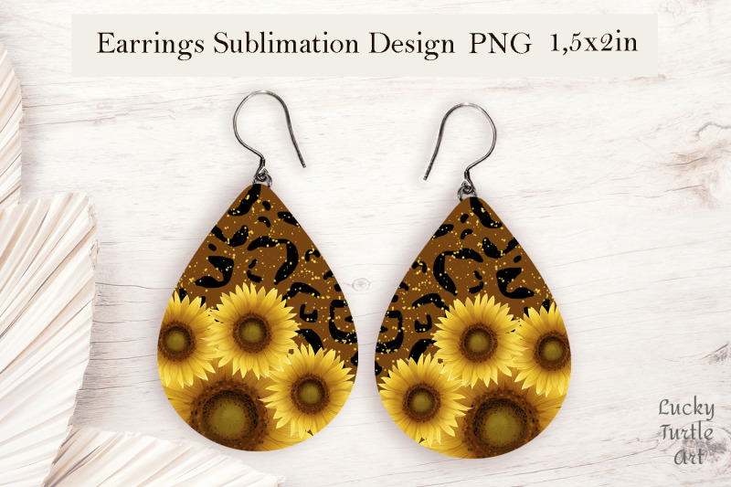 sunflower-leopard-teardrop-sublimation-earrings-design