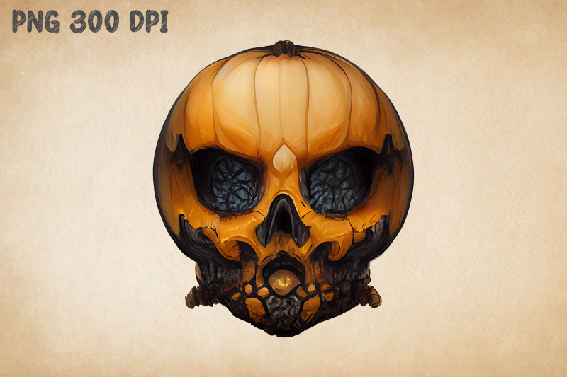 skull-pumpkin-art