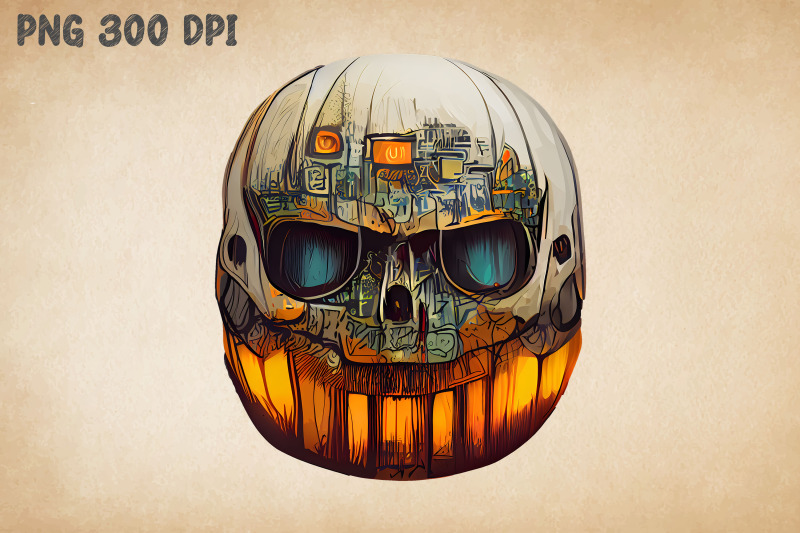 skull-pumpkin-ghibli-style-2