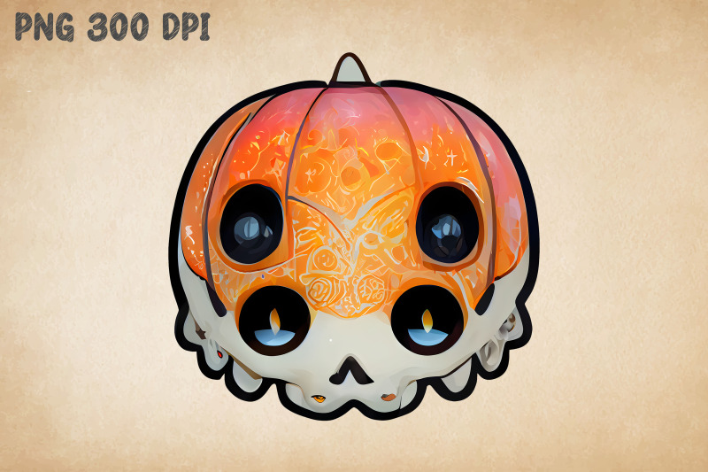 cute-kawaii-skull-pumpkin-4