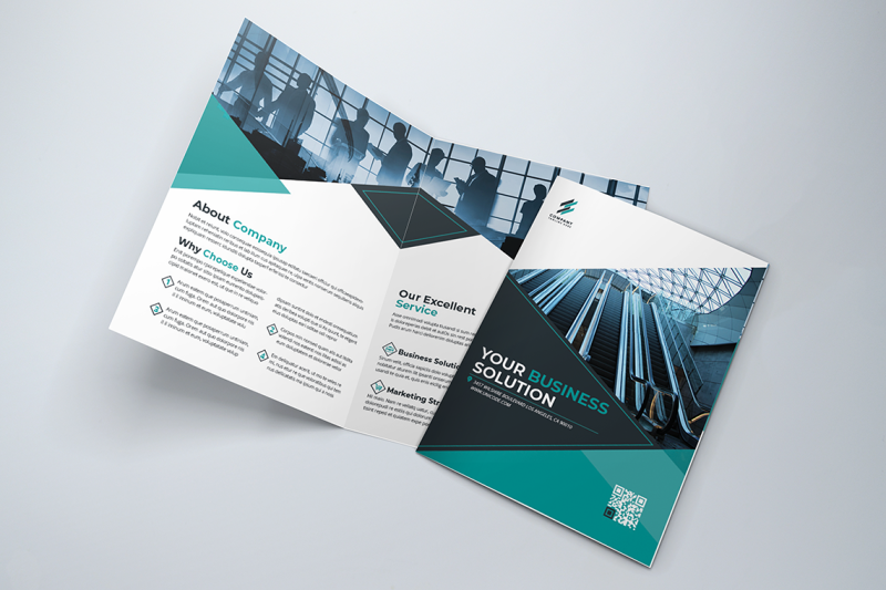 bifold-business-brochure-template