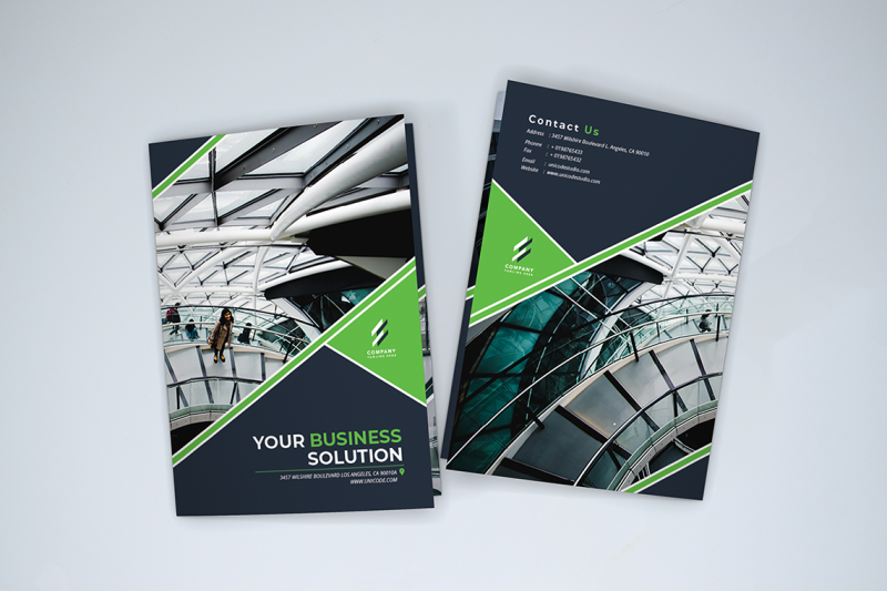 bifold-business-brochure-template