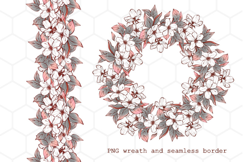 spring-set-with-white-flowers-wreath-seamless-pattern-and-border