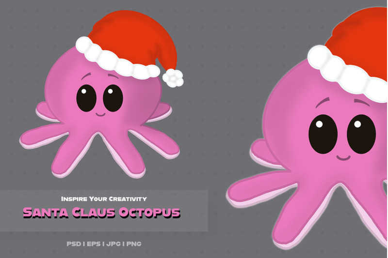 santa-claus-octopus-cartoon-character
