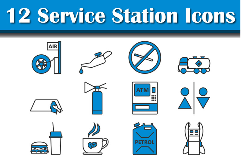 service-station-icon-set